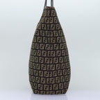 FENDI Zucchino Canvas Tote Bag Brown75430