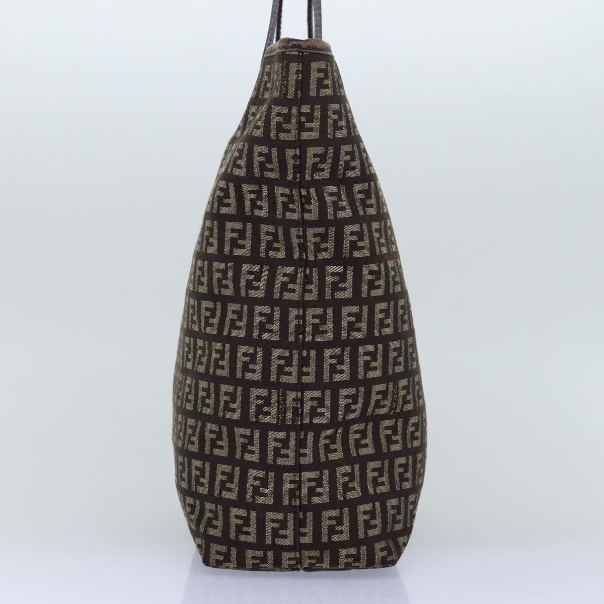 FENDI Zucchino Canvas Tote Bag Brown75430