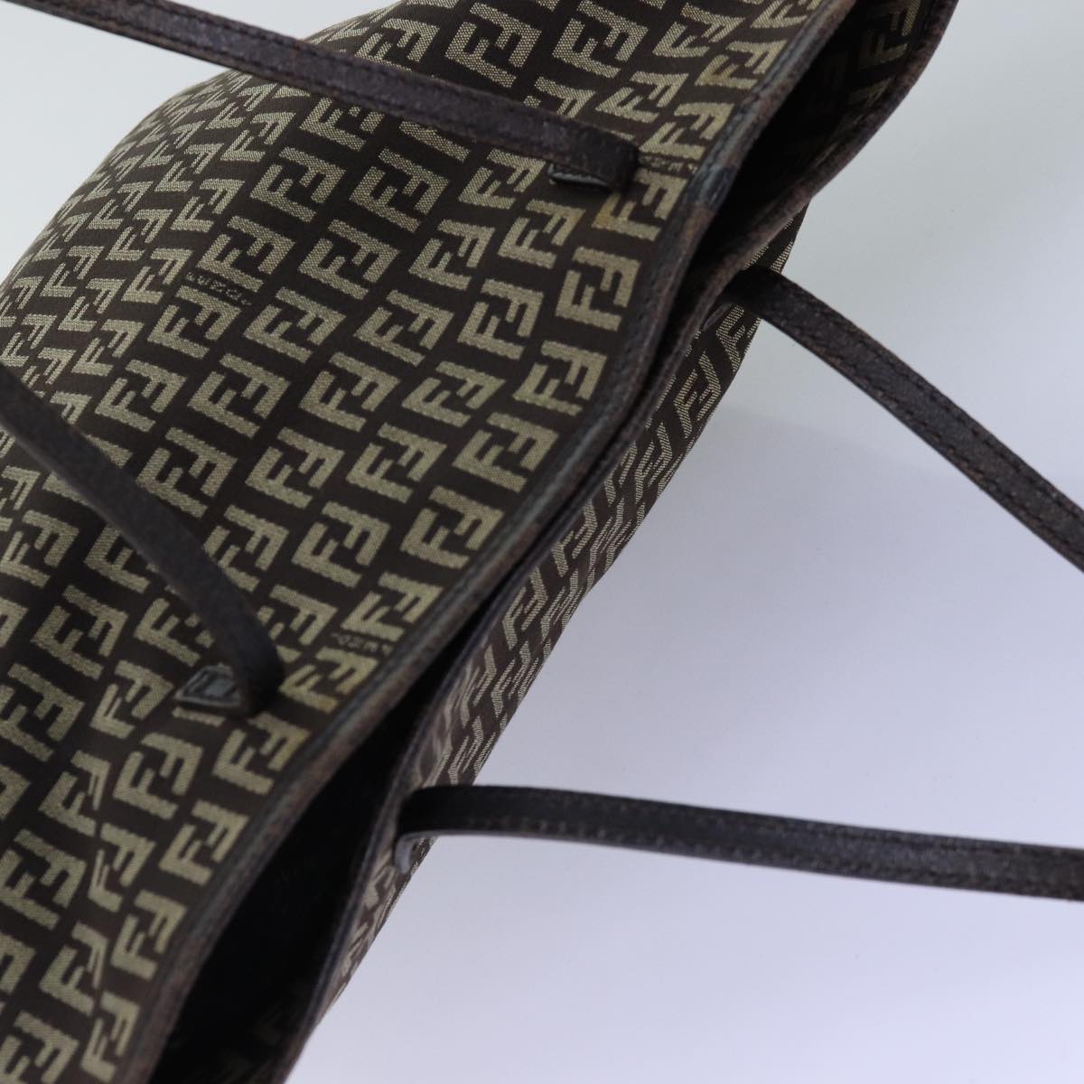 FENDI Zucchino Canvas Tote Bag Brown75430