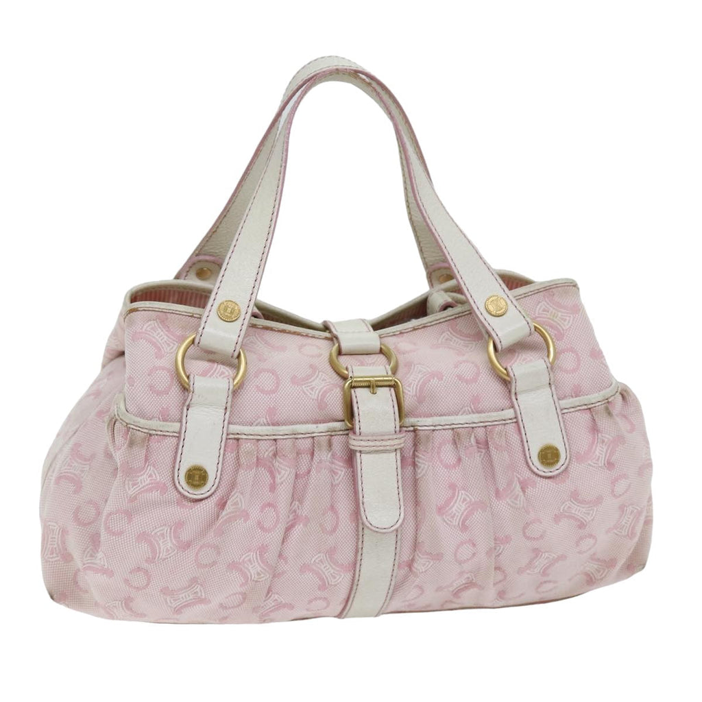 CELINE C Macadam Canvas Hand Bag Pink  75446