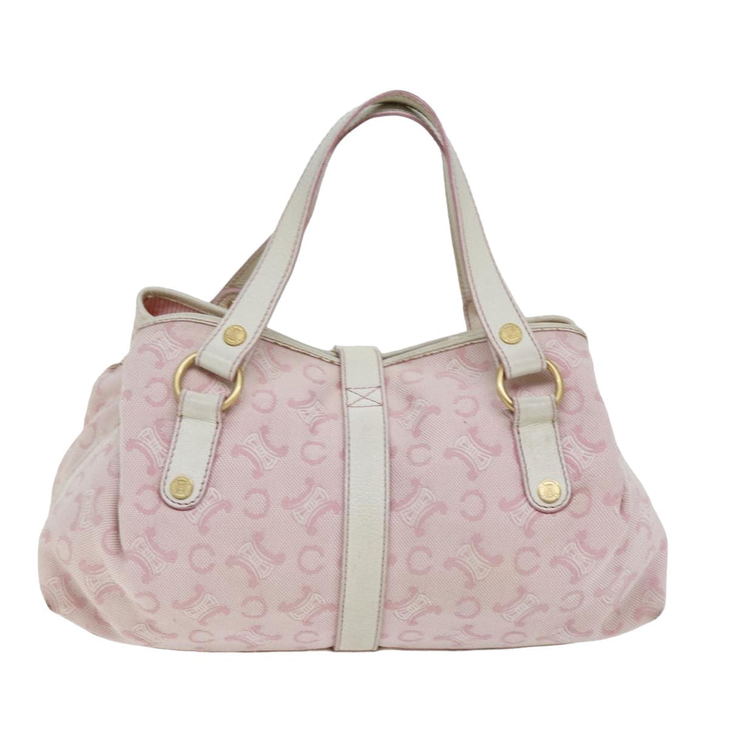 CELINE C Macadam Canvas Hand Bag Pink  75446