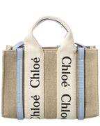 Chloe Woody Mini Canvas & Leather Tote