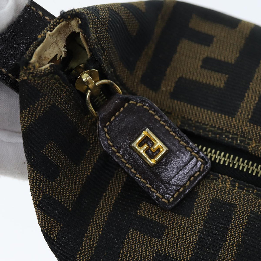 FENDI Zucca Canvas Vanity Cosmetic Pouch Brown Black75565