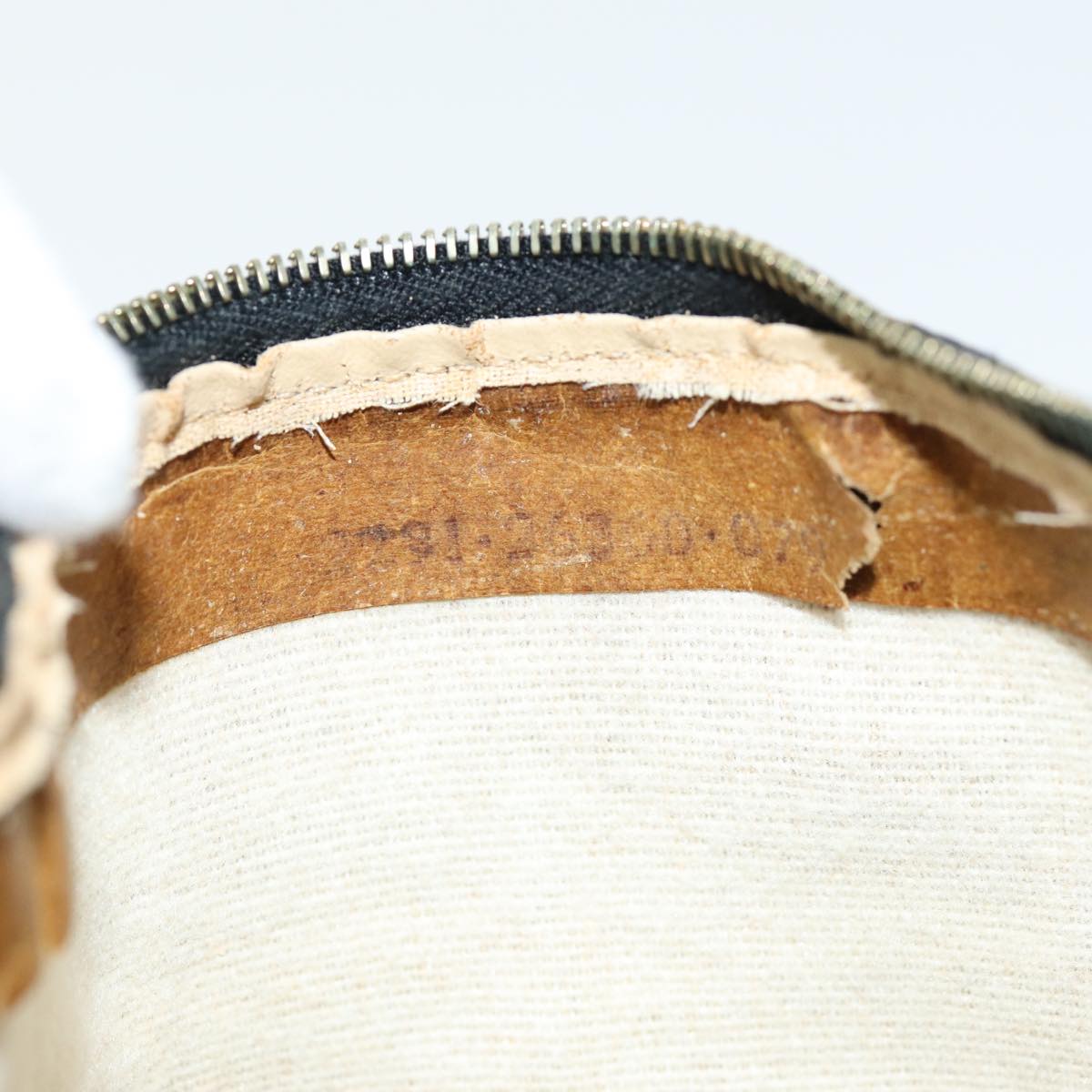 FENDI Zucca Canvas Vanity Cosmetic Pouch Brown Black75565