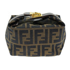 FENDI Zucca Canvas Vanity Cosmetic Pouch Brown Black75565