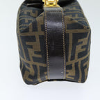 FENDI Zucca Canvas Vanity Cosmetic Pouch Brown Black75565