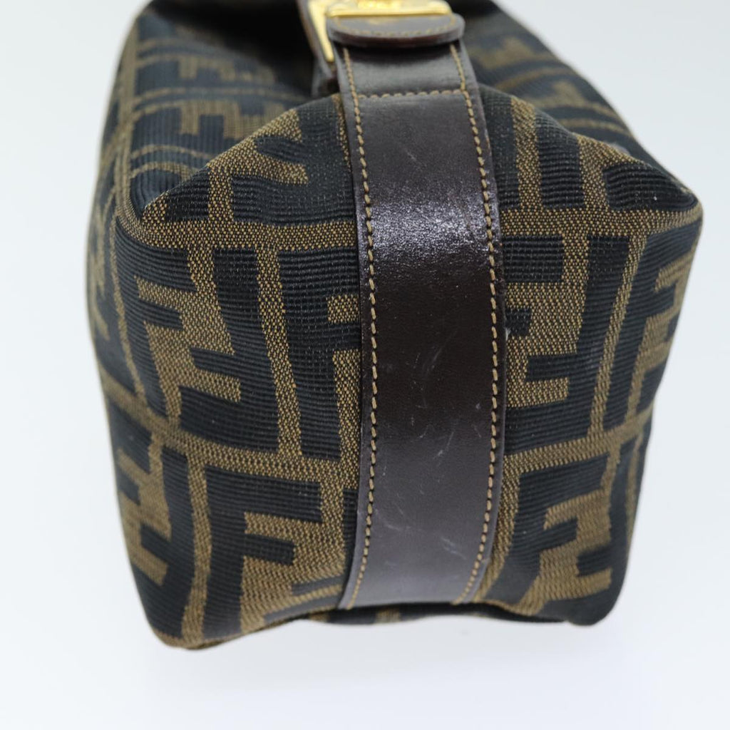 FENDI Zucca Canvas Vanity Cosmetic Pouch Brown Black75565