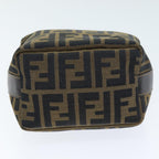 FENDI Zucca Canvas Vanity Cosmetic Pouch Brown Black75565