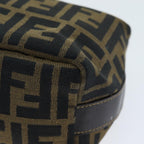 FENDI Zucca Canvas Vanity Cosmetic Pouch Brown Black75565