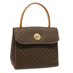 CELINE Macadam Canvas Hand Bag PVC Brown  75566