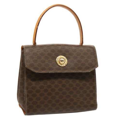 CELINE Macadam Canvas Hand Bag PVC Brown  75566