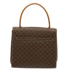 CELINE Macadam Canvas Hand Bag PVC Brown  75566
