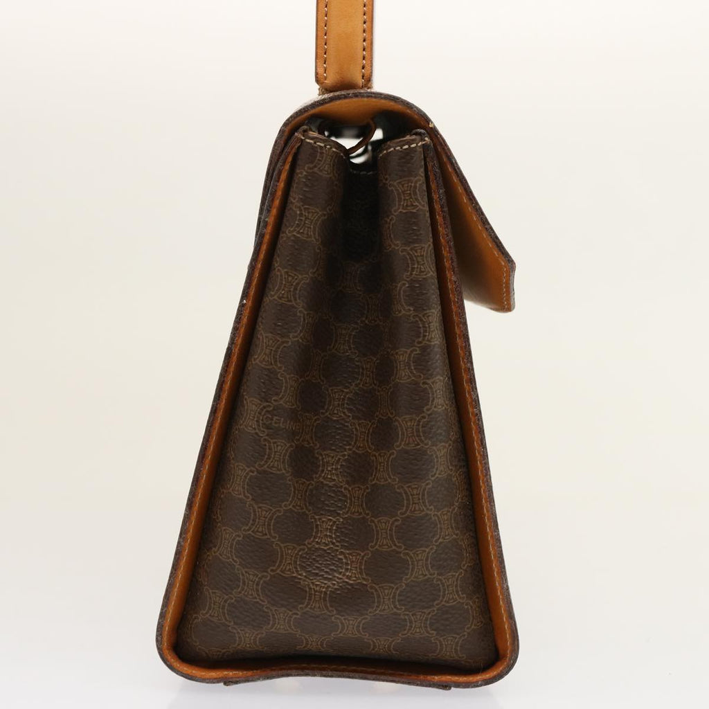 CELINE Macadam Canvas Hand Bag PVC Brown  75566