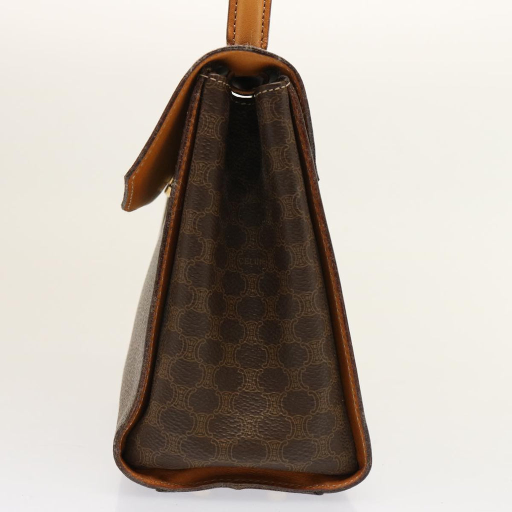 CELINE Macadam Canvas Hand Bag PVC Brown  75566