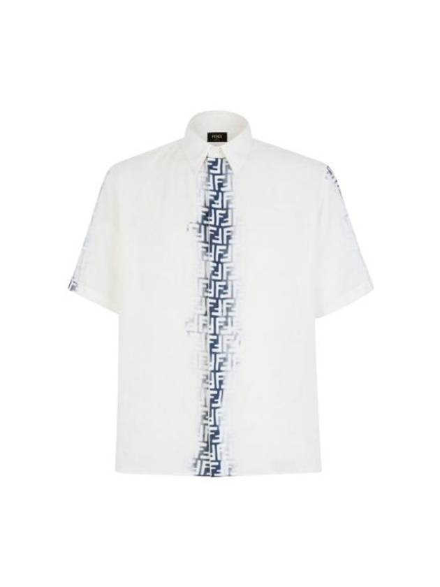Fendi 24SS Shirt FS0966AN0RF0UB0 WHITE BLUE White