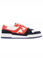 Fendi Match Suede Low Top Sneakers Blue Orange