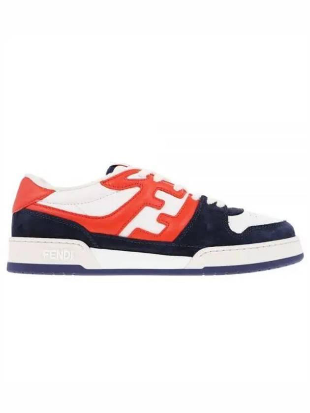 Fendi Match Suede Low Top Sneakers Blue Orange