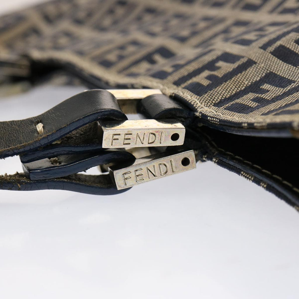FENDI Zucchino Canvas Tote Bag Navy75609