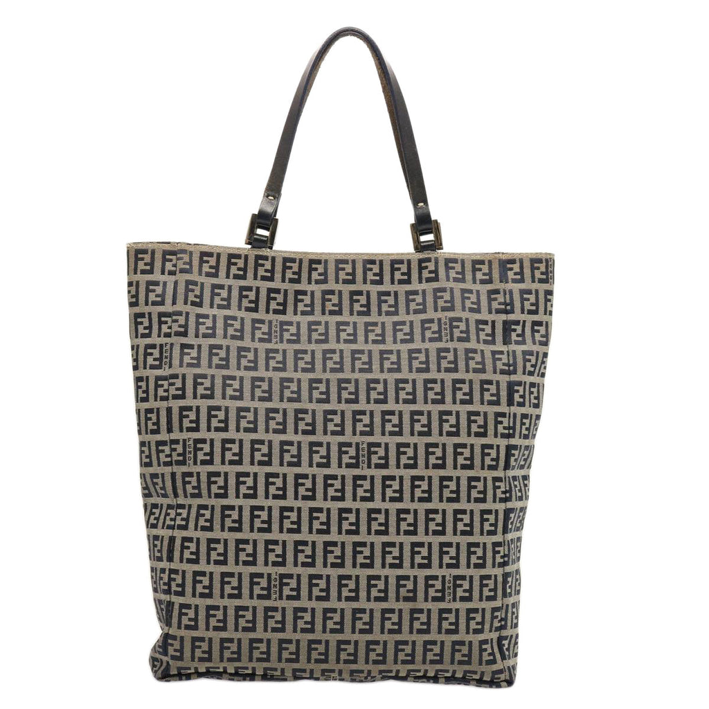 FENDI Zucchino Canvas Tote Bag Navy75609