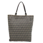 FENDI Zucchino Canvas Tote Bag Navy75609