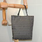 FENDI Zucchino Canvas Tote Bag Navy75609