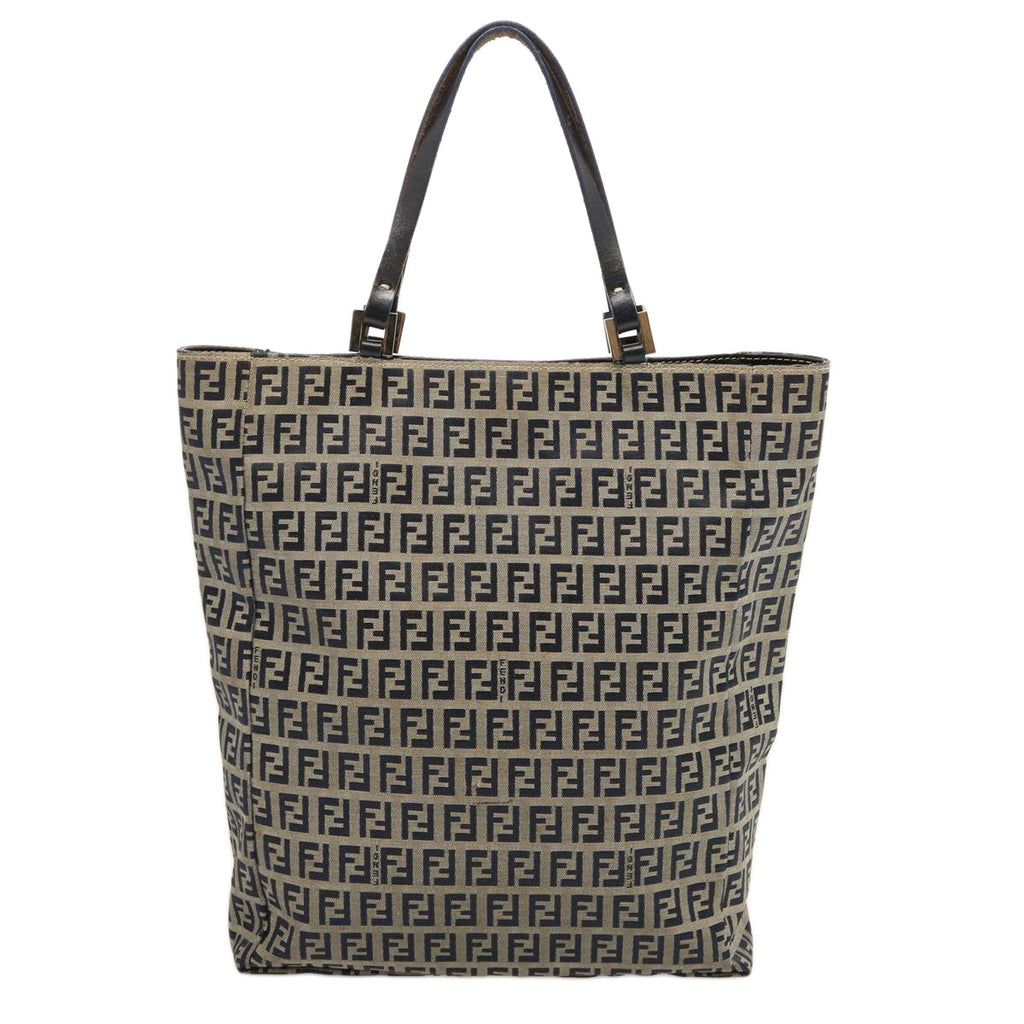 FENDI Zucchino Canvas Tote Bag Navy75609