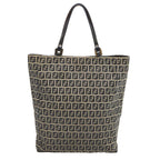 FENDI Zucchino Canvas Tote Bag Navy75609