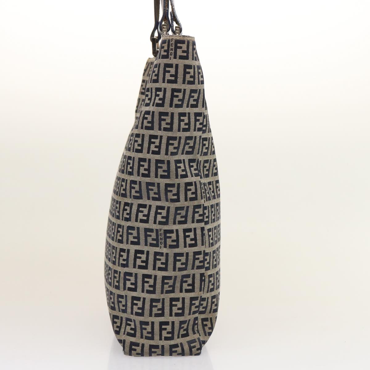 FENDI Zucchino Canvas Tote Bag Navy75609