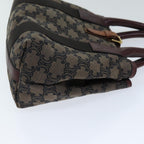 CELINE Triomphe Canvas Hand Bag Brown  75616