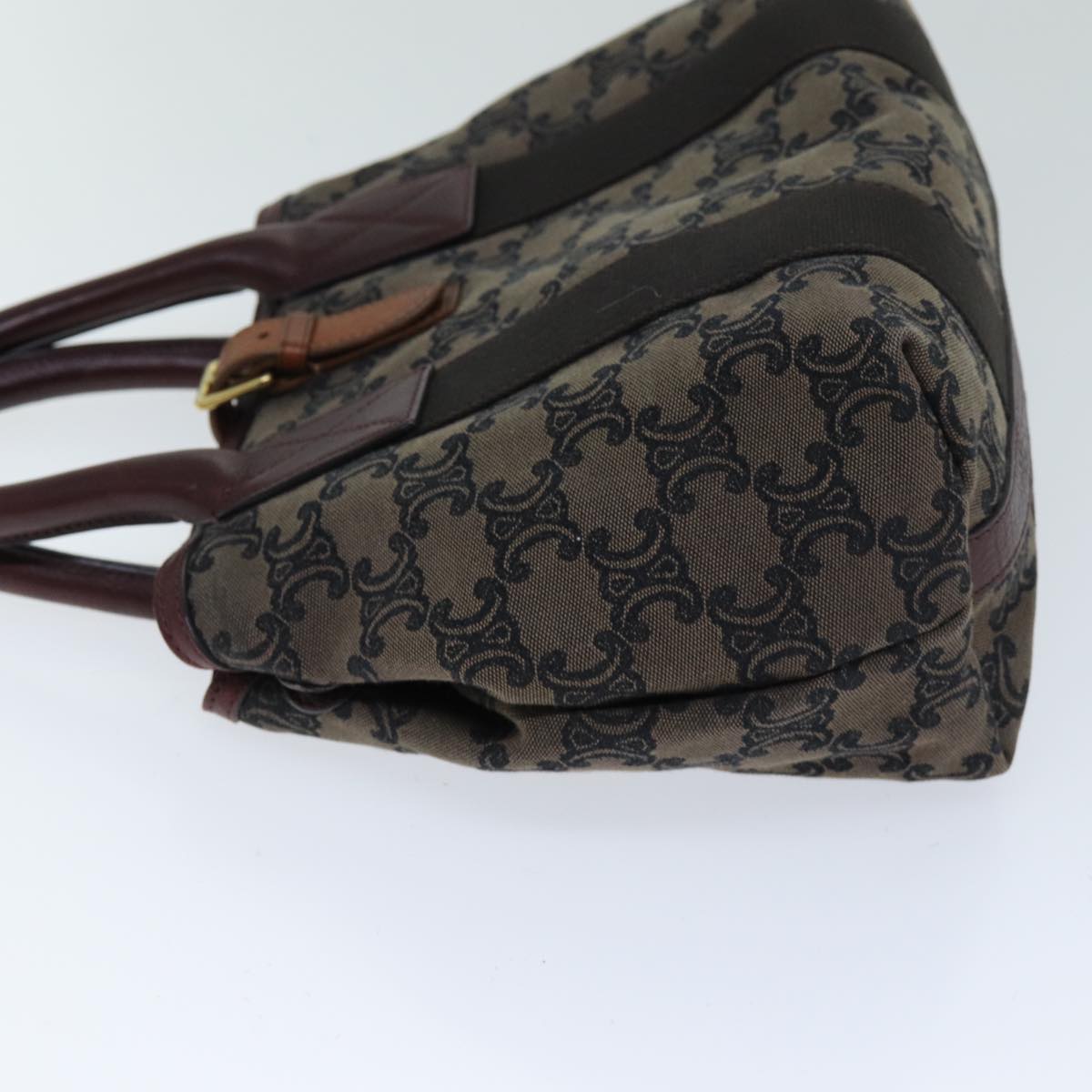 CELINE Triomphe Canvas Hand Bag Brown  75616