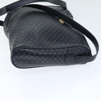 CELINE Macadam Canvas Shoulder Bag Black Auth 75625