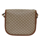 CELINE Macadam Canvas Shoulder Bag Beige  75626