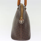 CELINE Macadam Canvas Hand Bag PVC 2way Brown Auth 75627