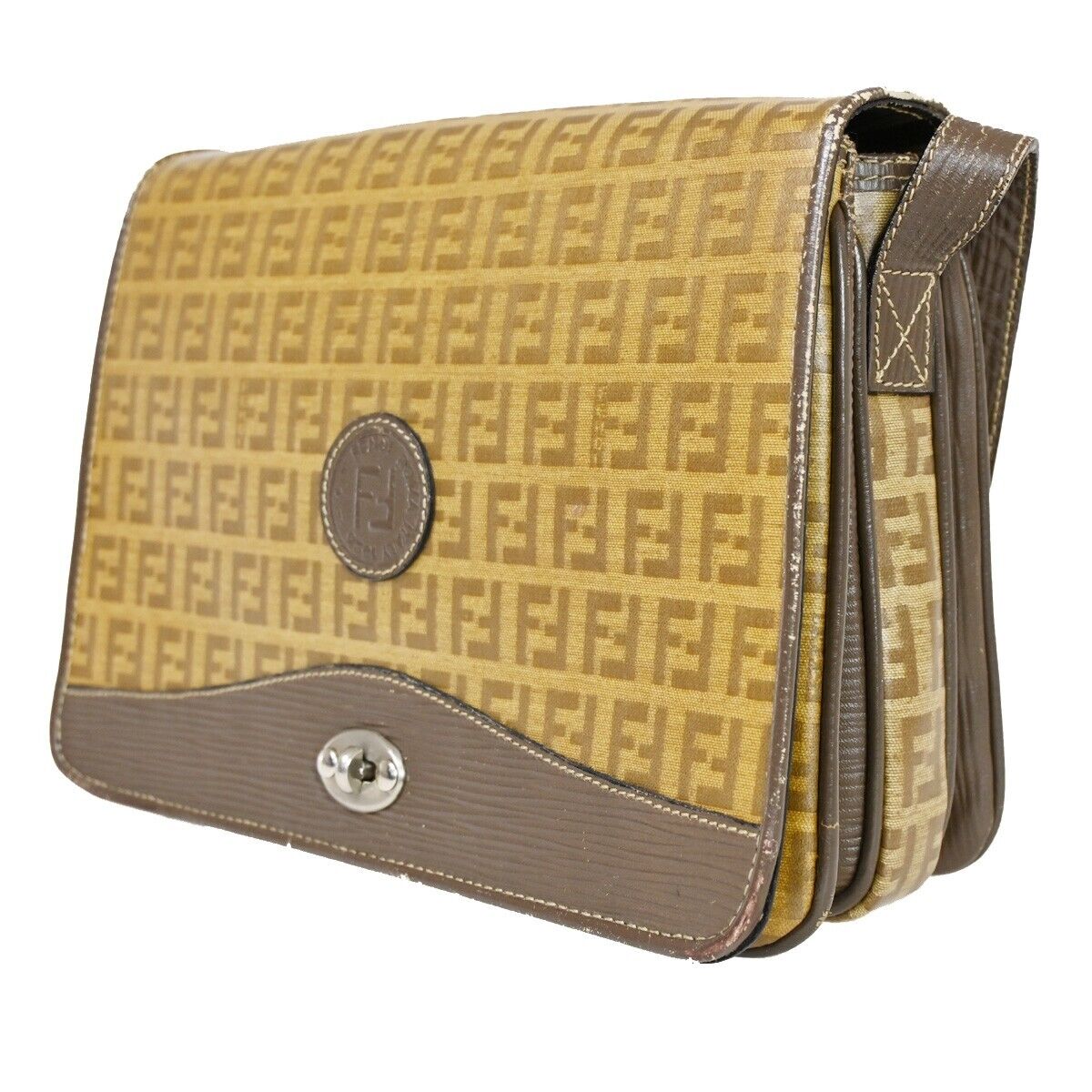 Fendi Zucchino  Canvas Shoulder Bag ()