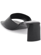 Balenciaga Duty Free Leather Slipper Heels Black