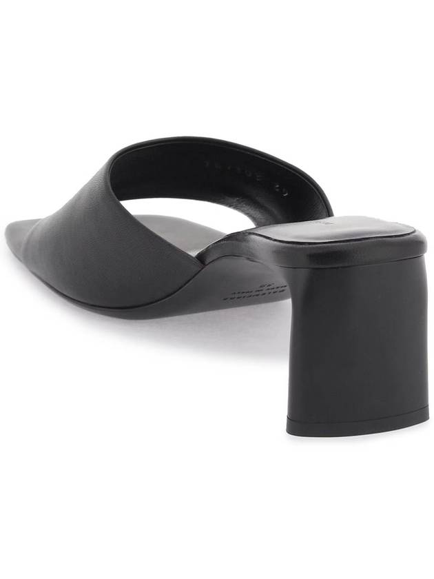 Balenciaga Duty Free Leather Slipper Heels Black