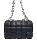 Bottega Veneta 631421 Padded cassette silver chain shoulder bag