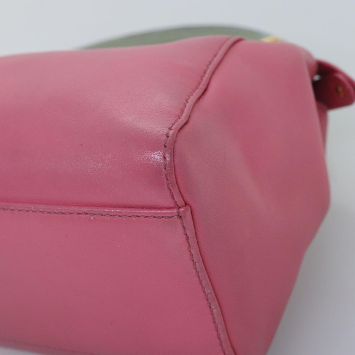 FENDI Mini Peek A Boo Hand Bag Leather 2way Pink75805