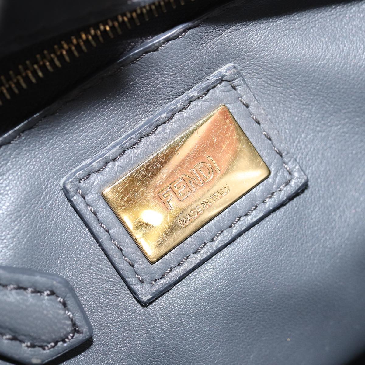 FENDI Mini Peek A Boo Hand Bag Leather 2way Pink75805