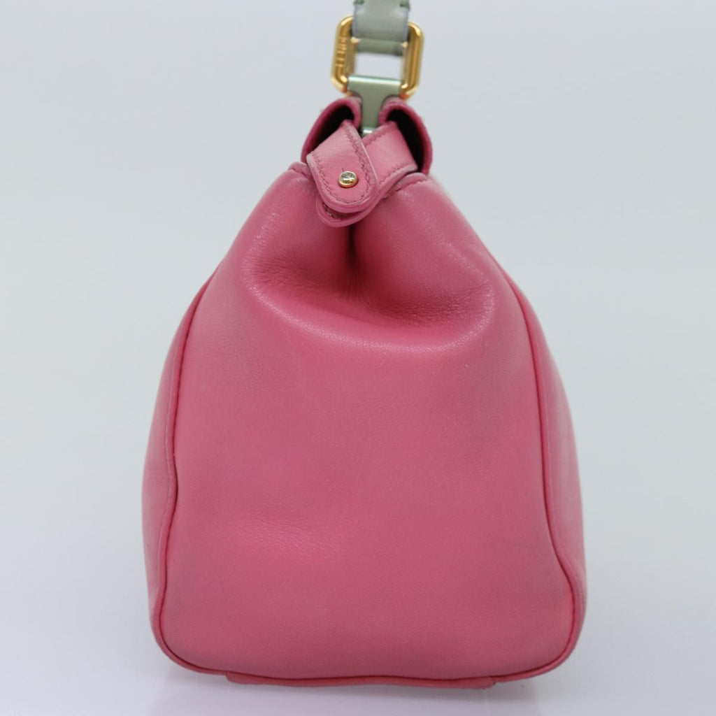 FENDI Mini Peek A Boo Hand Bag Leather 2way Pink75805