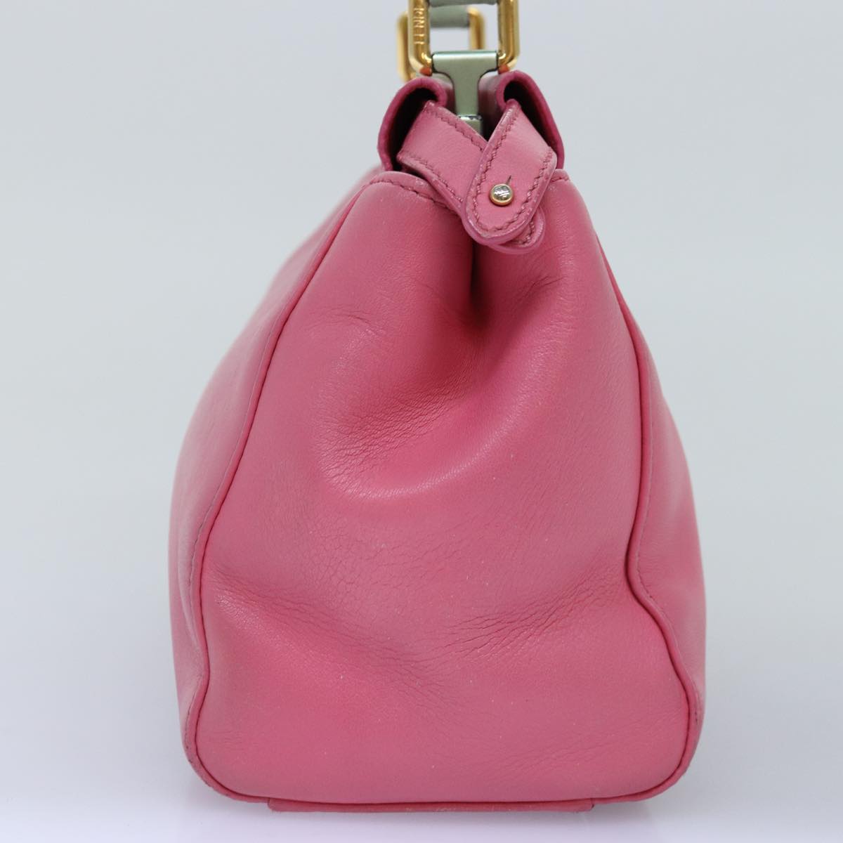 FENDI Mini Peek A Boo Hand Bag Leather 2way Pink75805