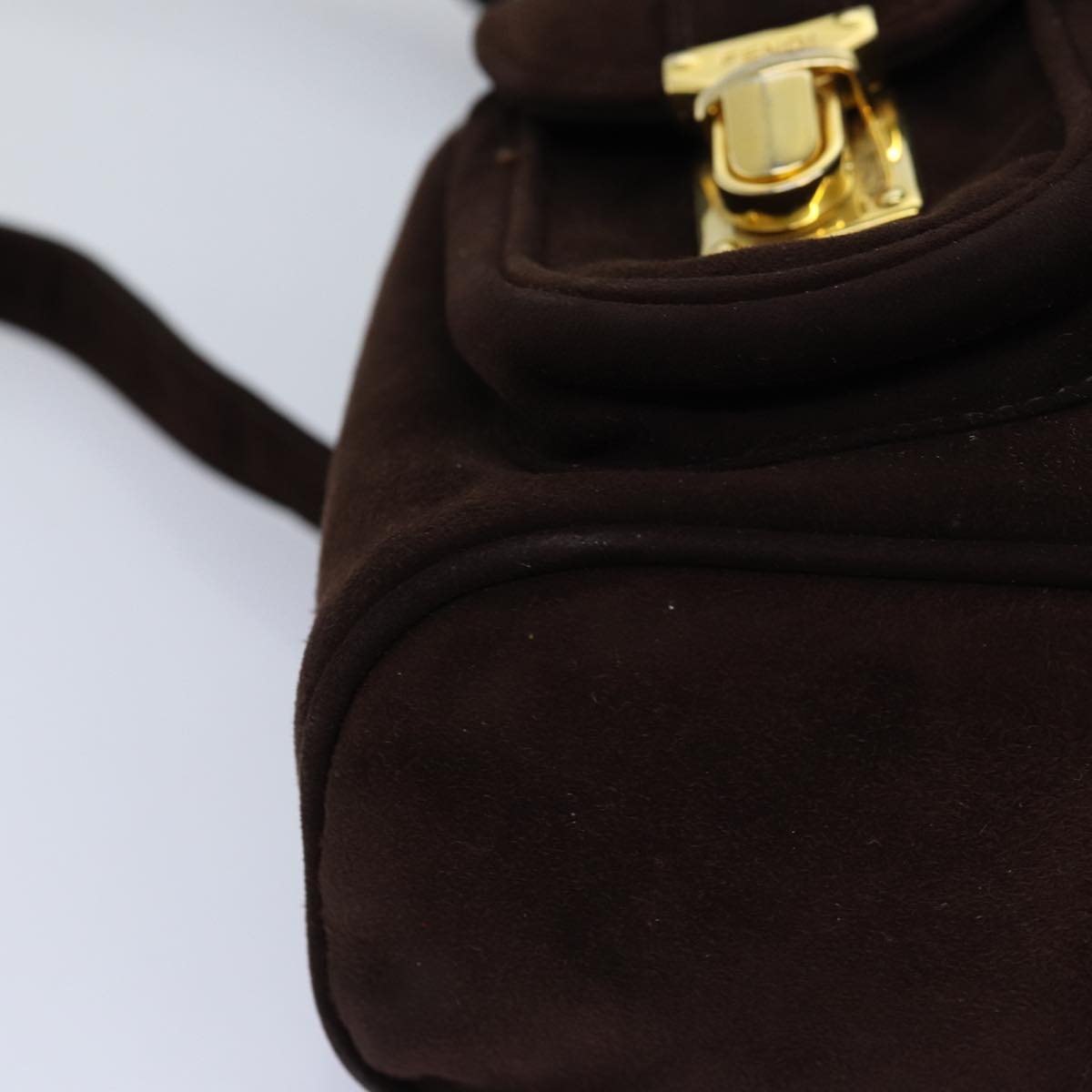 FENDI Backpack Suede Brown75806