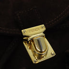 FENDI Backpack Suede Brown75806