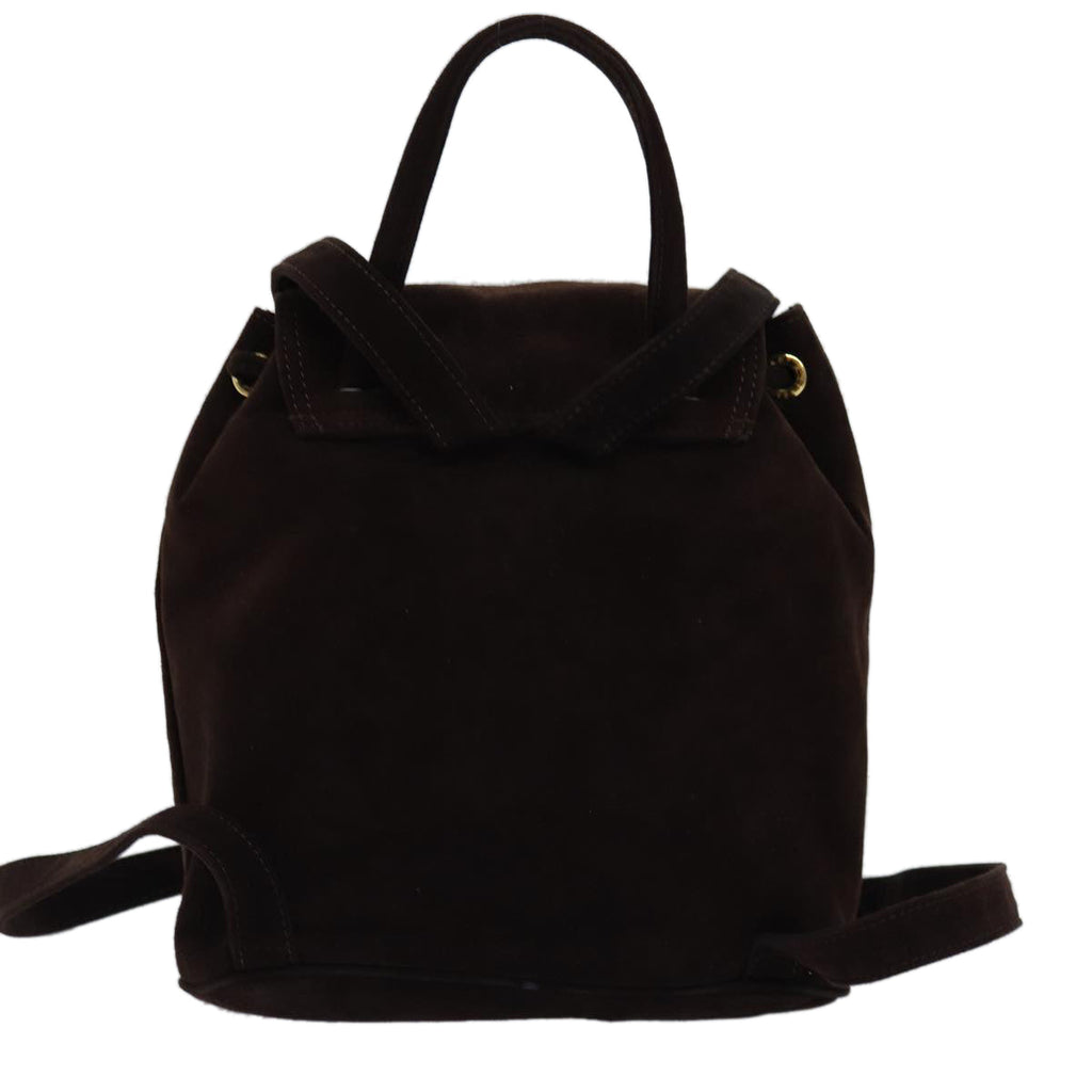 FENDI Backpack Suede Brown75806