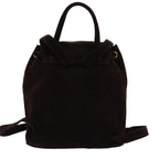 FENDI Backpack Suede Brown75806