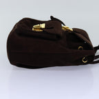 FENDI Backpack Suede Brown75806