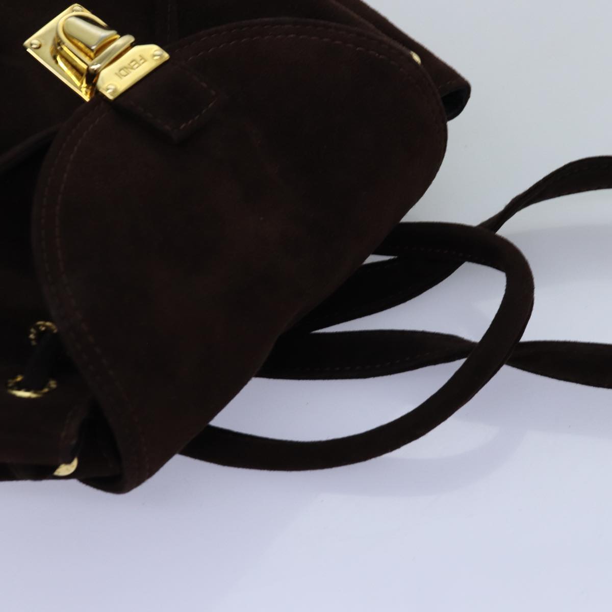 FENDI Backpack Suede Brown75806