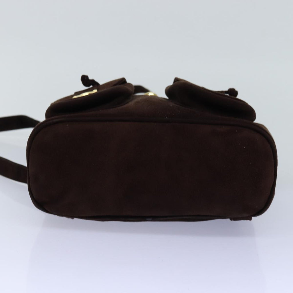 FENDI Backpack Suede Brown75806