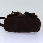 FENDI Backpack Suede Brown75806
