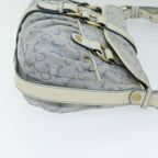 CELINE C Macadam Canvas Shoulder Bag Light Blue Auth 75808